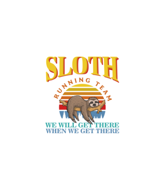 SLOTH running team model negru pe tricou