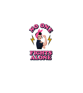 No one fights alone pinup model alb pe tricou