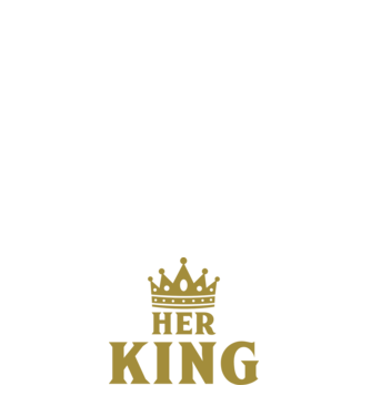 Her King model albastru închis pe tricou