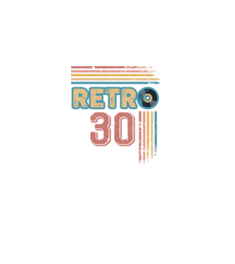 Retro 30 Birthday model alb pe tricou