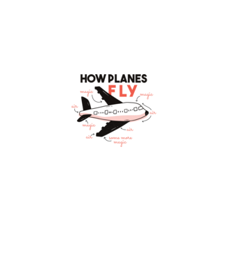 Avioane model alb pe tricou