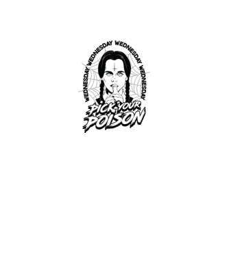 WEDNESDAY Pick your poison model galben neon pe tricou