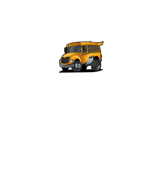 Autobuze model alb pe tricou