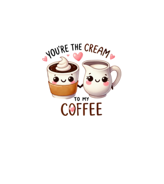 Cream to my Coffee model alb pe tricou