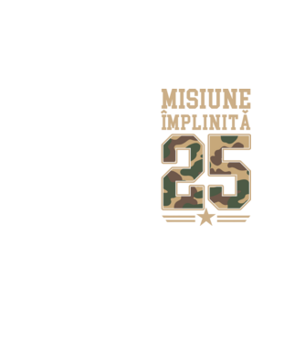 Misiune împlinită 25 model galben neon pe tricou