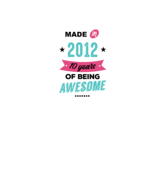 MADE in 2012 model alb pe tricou