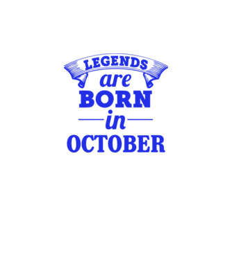 Legends are born in October model alb pe tricou