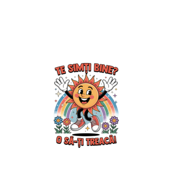 Te simți bine? model alb pe tricou