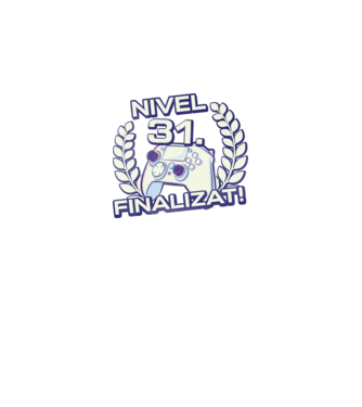 Nivel 31 finalizat! model negru pe tricou