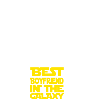 best boyfriend in the galaxy model negru pe tricou