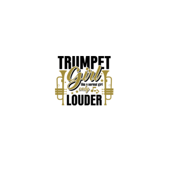 Trumpet girl model alb pe tricou