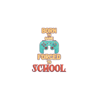Born to game model alb pe tricou