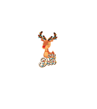 Oh deer model negru pe tricou