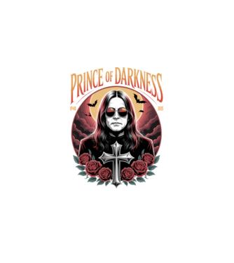 Prince of Darkness model negru pe tricou