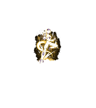 golden freeza dragonball model negru pe tricou