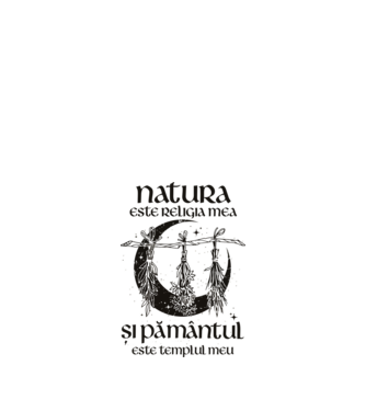 Natura este religia mea model alb pe tricou