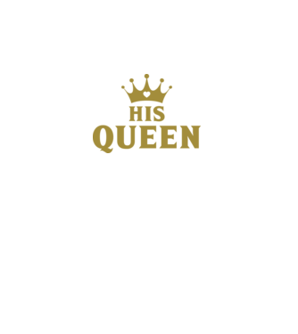 His Queen model negru pe tricou