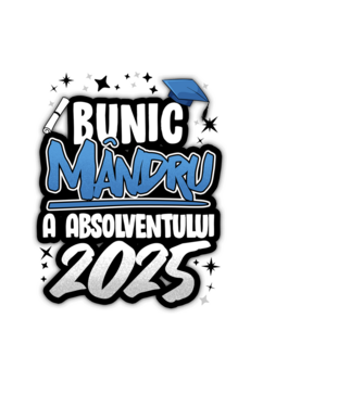 Bunic MÂNDRU a absolventului model negru pe tricou