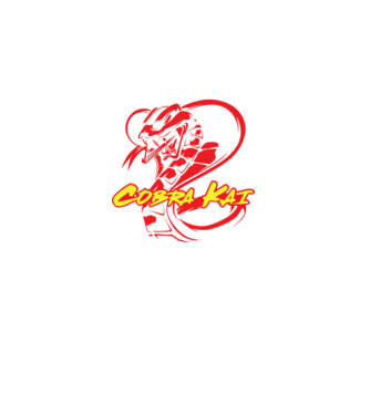 cobra kai simple model negru pe tricou