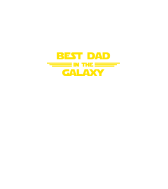 Best dad in the galaxy model negru pe tricou