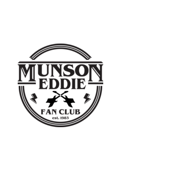 eddie munson fan club est 1983 model negru pe tricou