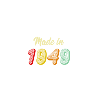 made in 1949 retro model negru pe tricou