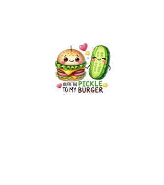 Pickle to my Burger model alb pe tricou