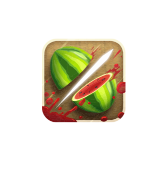 Fruit Ninja Icon model alb pe tricou