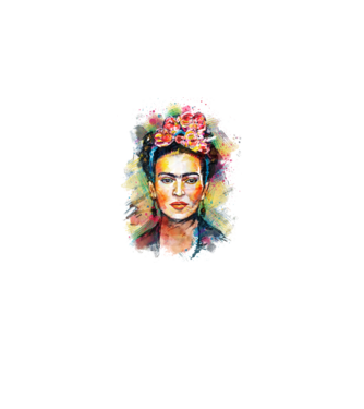 Frida Kahlo model alb pe tricou