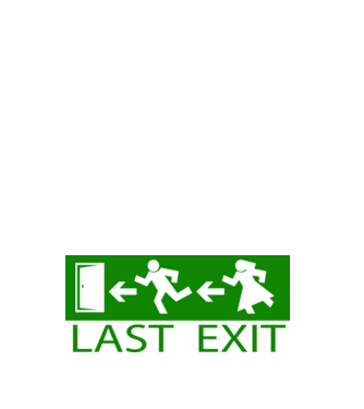 Last Exit model negru pe tricou