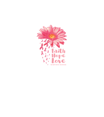 Gerbera faith hope love model negru pe tricou