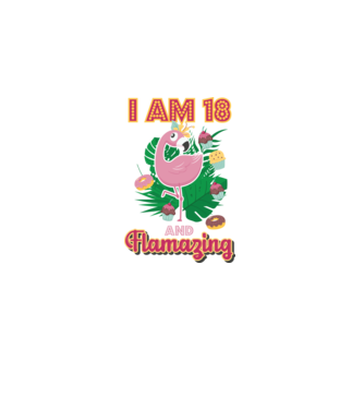 FLAMAZING Birthday 18 Years old model alb pe tricou
