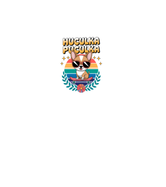 Huculka Puculka Câine 2 model alb pe tricou
