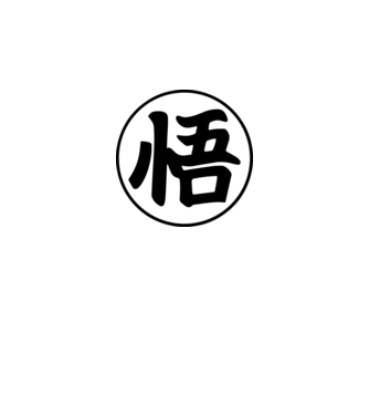 Dragonball logo model gri închis pe tricou