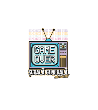 Absolvire retro școală generală model negru pe tricou