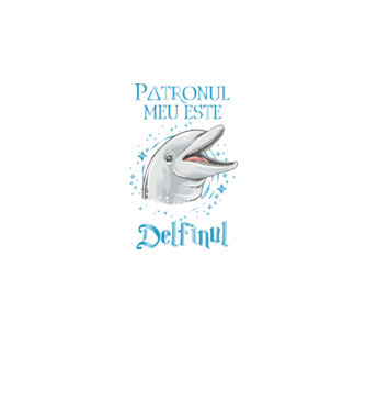 Patronul meu este DELFINUL model negru pe tricou