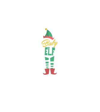 Elf family baby model alb pe tricou