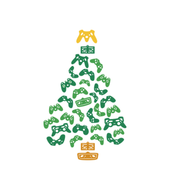 Gamer tree model alb pe tricou