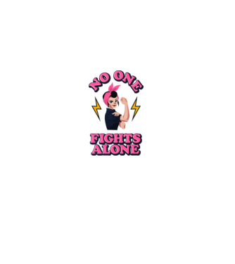 No one fights alone pinup model alb pe tricou