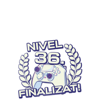 Nivel 36 finalizat! model negru pe tricou