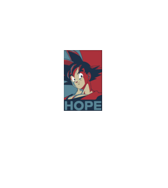goku hope dragonball model negru pe tricou