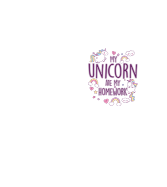 My unicorn ate my homework model galben neon pe tricou