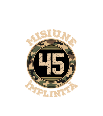 Misiune împlinită 45 model alb pe tricou