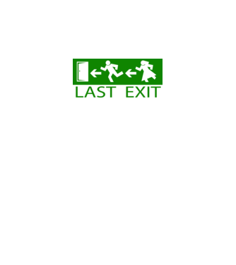 Last Exit model galben neon pe tricou