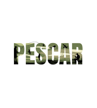 PESCAR model alb pe tricou