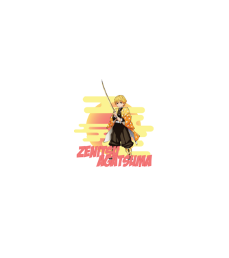 Demon Slayer  Zenitsu model roz deschis pe tricou