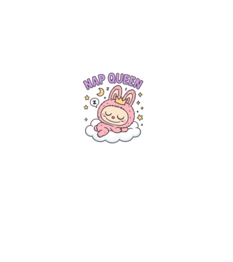 Nap Queen model alb pe tricou