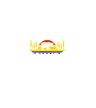 Land of Bears model negru pe tricou