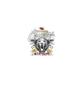 Minesota Cougars  TEXTURED model negru pe tricou