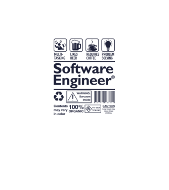 Software Engineer model gri pe tricou